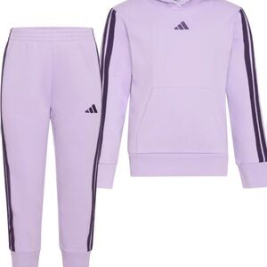Adidas Kids Light Purple Sweatpants Set